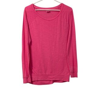 PINK Hot Pink Logo Long Sleeve